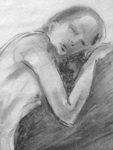 DETAIL OF MODEL'S FACE